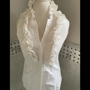 Anne Klein sleeveless ruffle shirt